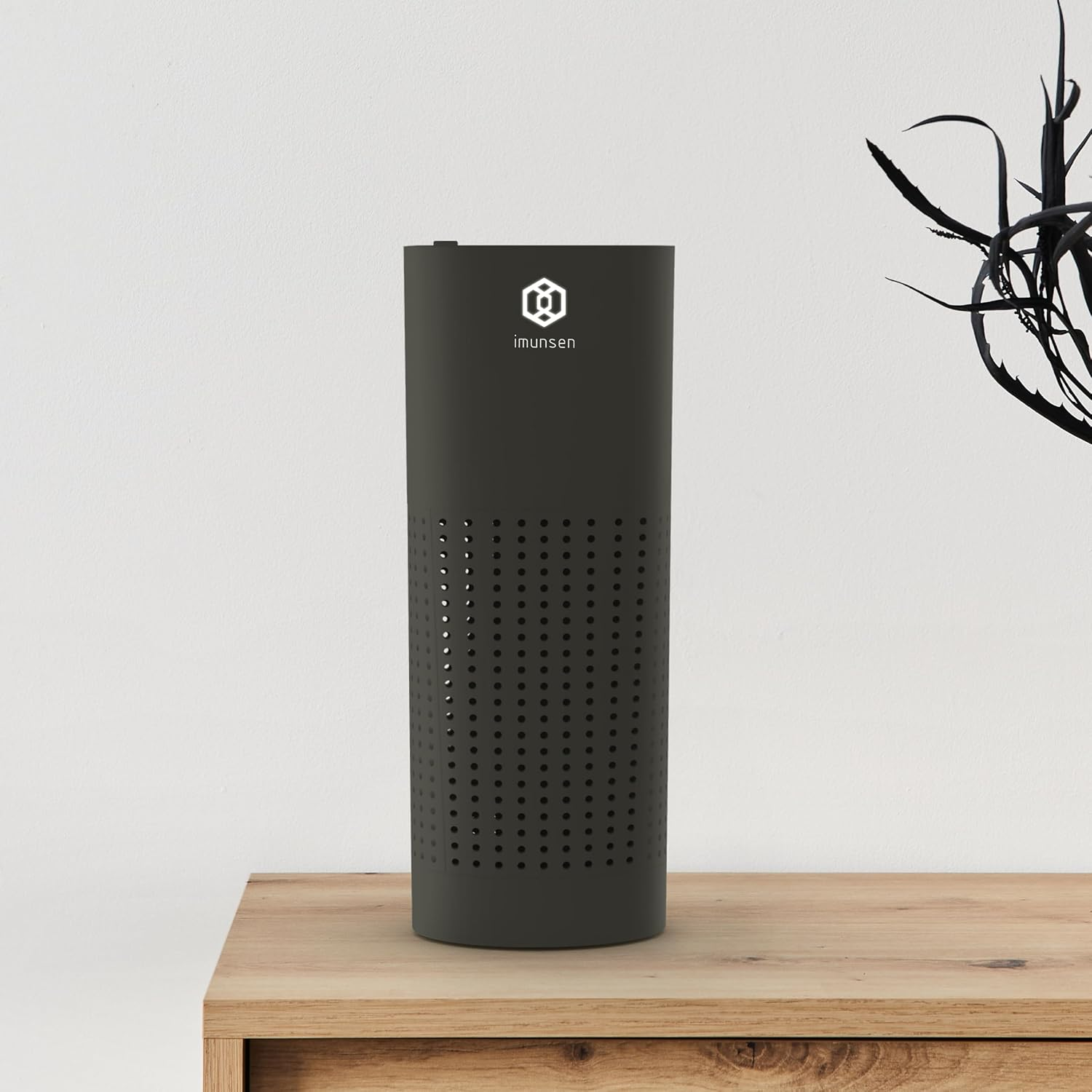 IMUNSEN M-003B Car Air Purifier with Cypress Wood, 4-Stage Filtration, H13 True HEPA Filter, Captures Smoke, Odors, Mold, Allergens, USB Port 5V Car, Desk and Office, Made in Kroea &ndash; Black - M-003B image number 2