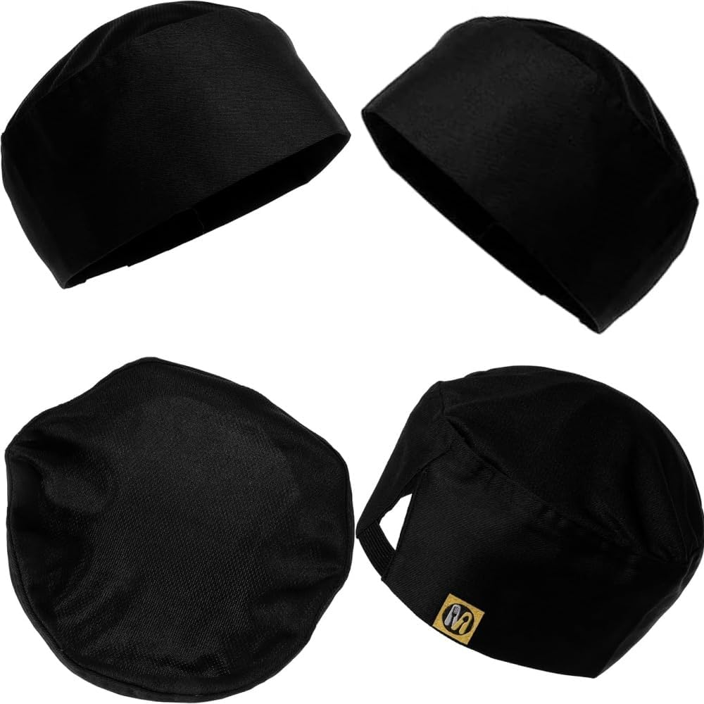Goxfaca Cooking Work Hat Caps Serving Hats Kitchen Cooking Hat Restaurant Chef Hat Restaurant Uniform Cap Portable Black image number 1