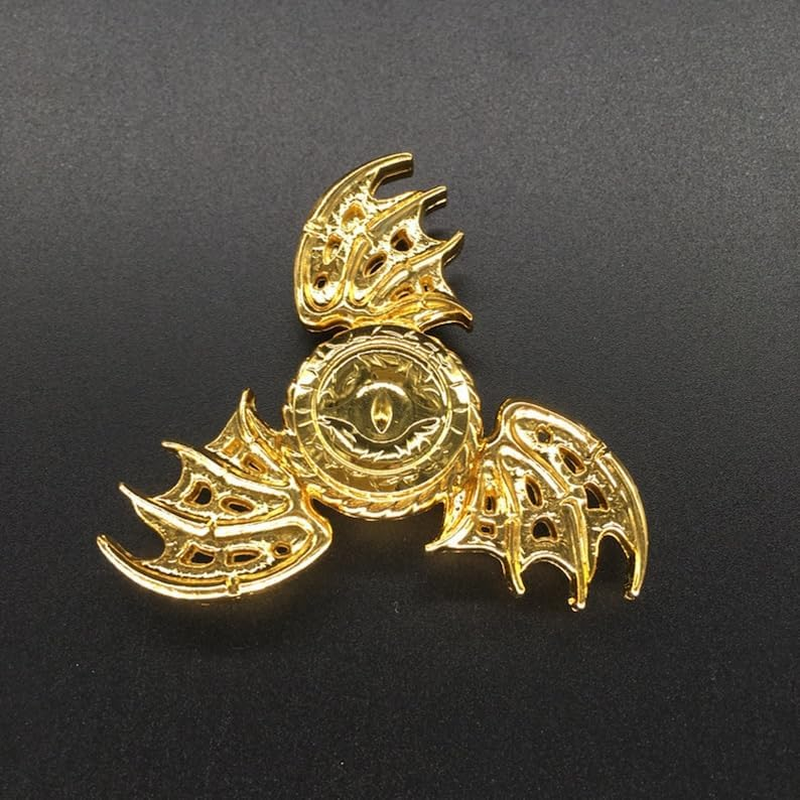 Dragon Wing Eye Fidget Spinner, Gold