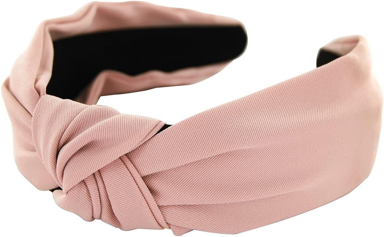 Axy HR35 Fabric Headband with Knot Vintage Beautiful Headband Hair Accessories Light Grey