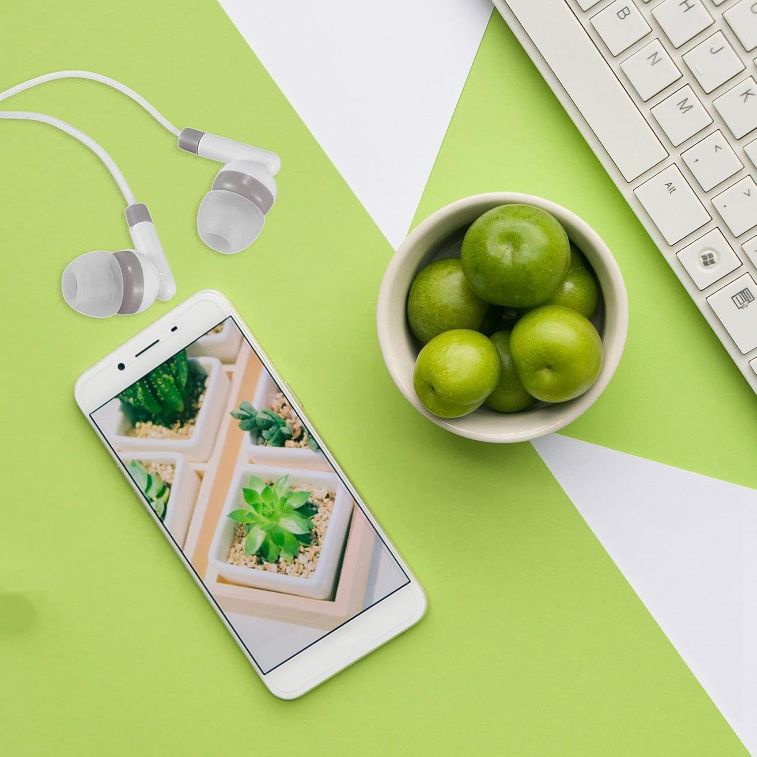 Kaifucy 6 Pcs 3.5Mm In-Ear Stereo Earbuds Headphone Earphone Headset for Mobile Phone MP4 MP3 image number 5