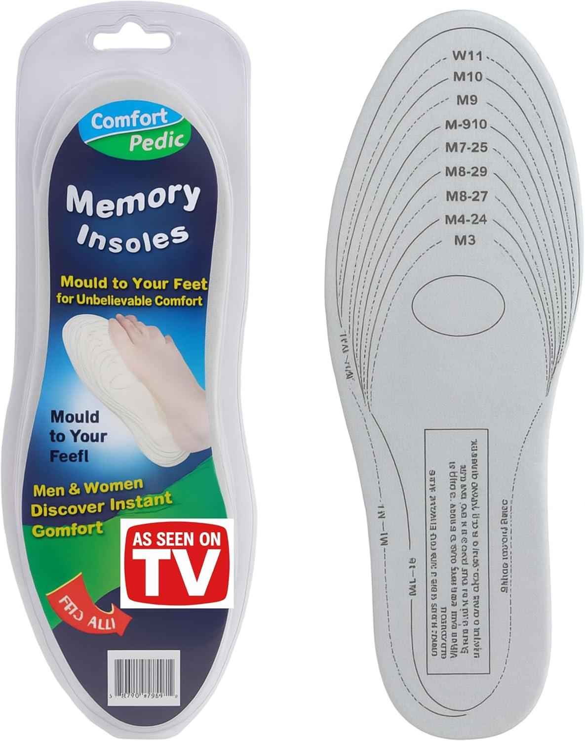 Memory Foam Insoles &ndash; 2 Pairs | Trim-To-Fit Inserts for Men & Women | Arch Support, Shock Absorption & Foot Pain Relief | All-Day Comfort for Work Boots, Sneakers & Shoes image number 4