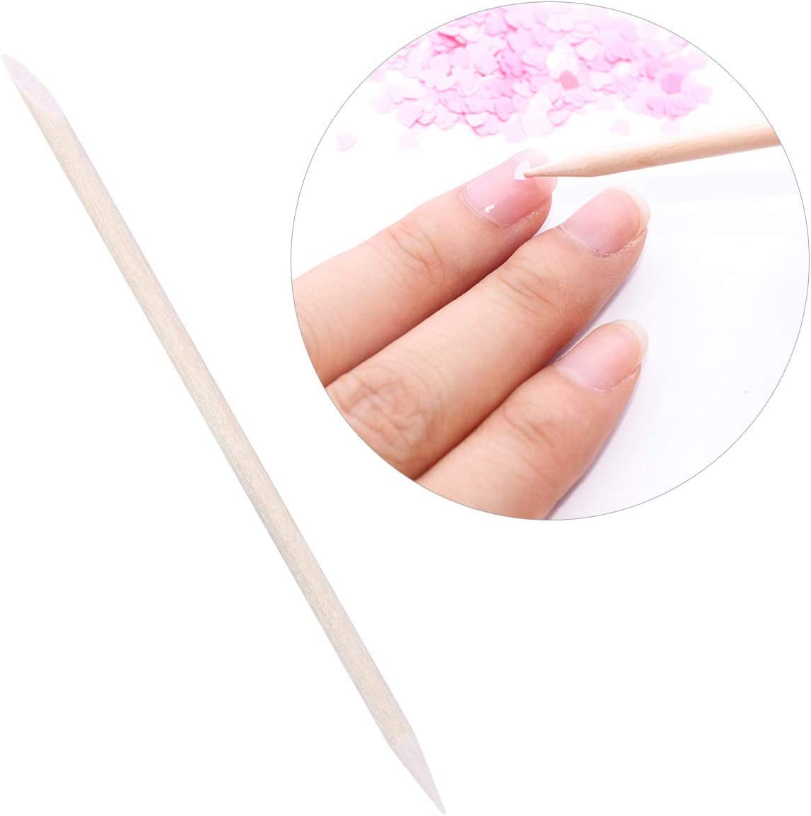 300 Count Orange Wood Stick 4.5 Inch Cuticle Pusher Remover Orangewood Cuticle Sticks Nail Art Manicure Pedicure Sticks Orange Sticks for Nails - Pack Of 1000 image number 3