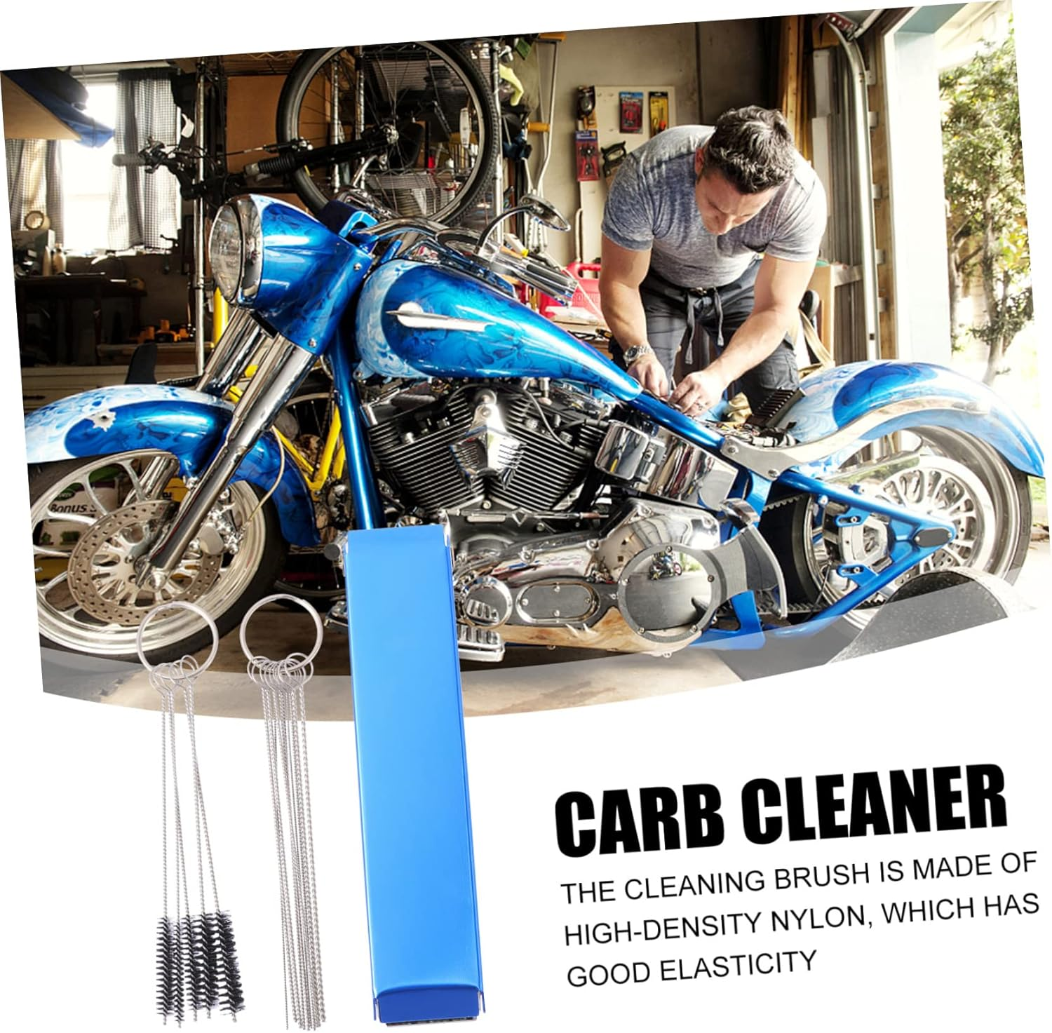 NOLITOY Cleaning Tool Brush 3 Sets for Motorcycle Fuel System Cleaning and Carbon Removal image number 2