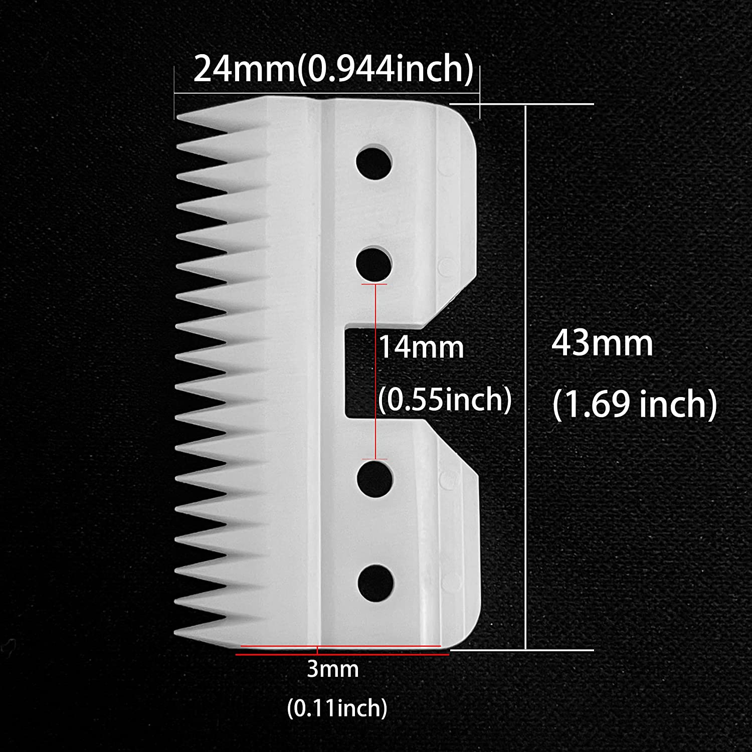 4Pcs Oster Fast Feed Clipper Ceramic Blade - Pet Dog Cat Grooming Clipper Replacement Blades, for A5 Trimmer Series, for Andis 18 Teeth Detachable Ceramic Blade Part, for Wahl KM2 KM5 KM10 image number 1