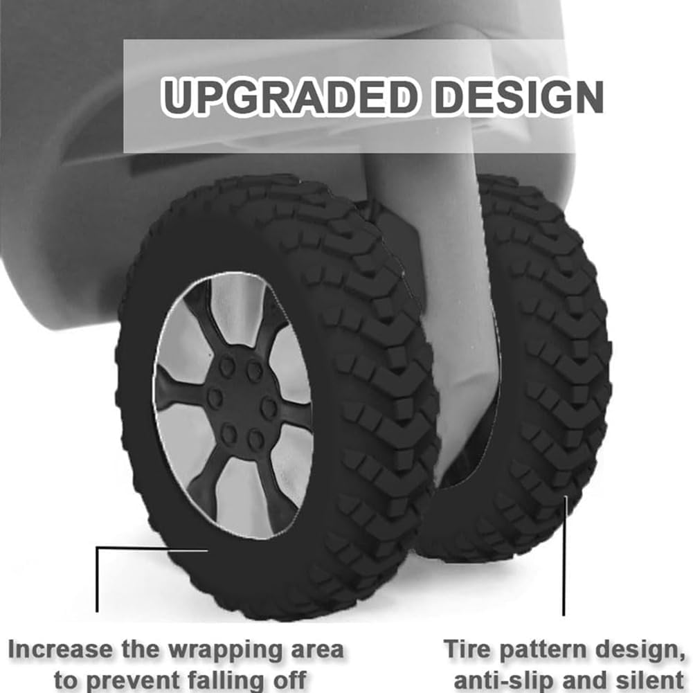 Luggage Wheel Cover Swivel Wheel Silent Noise Reduction Suitcase Caster Protective Cover Silica Gel 1Set image number 4