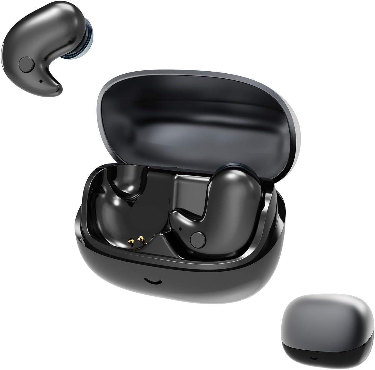 Xmenha In-Ear Sleep Bluetooth Wireless Mini Headphones Side Sleeper Wireless Sleep Headphones Earbuds Invisible Sleep Headphones Small Ears In-Ear Headphones Bluetooth Wireless Earphones image number 1