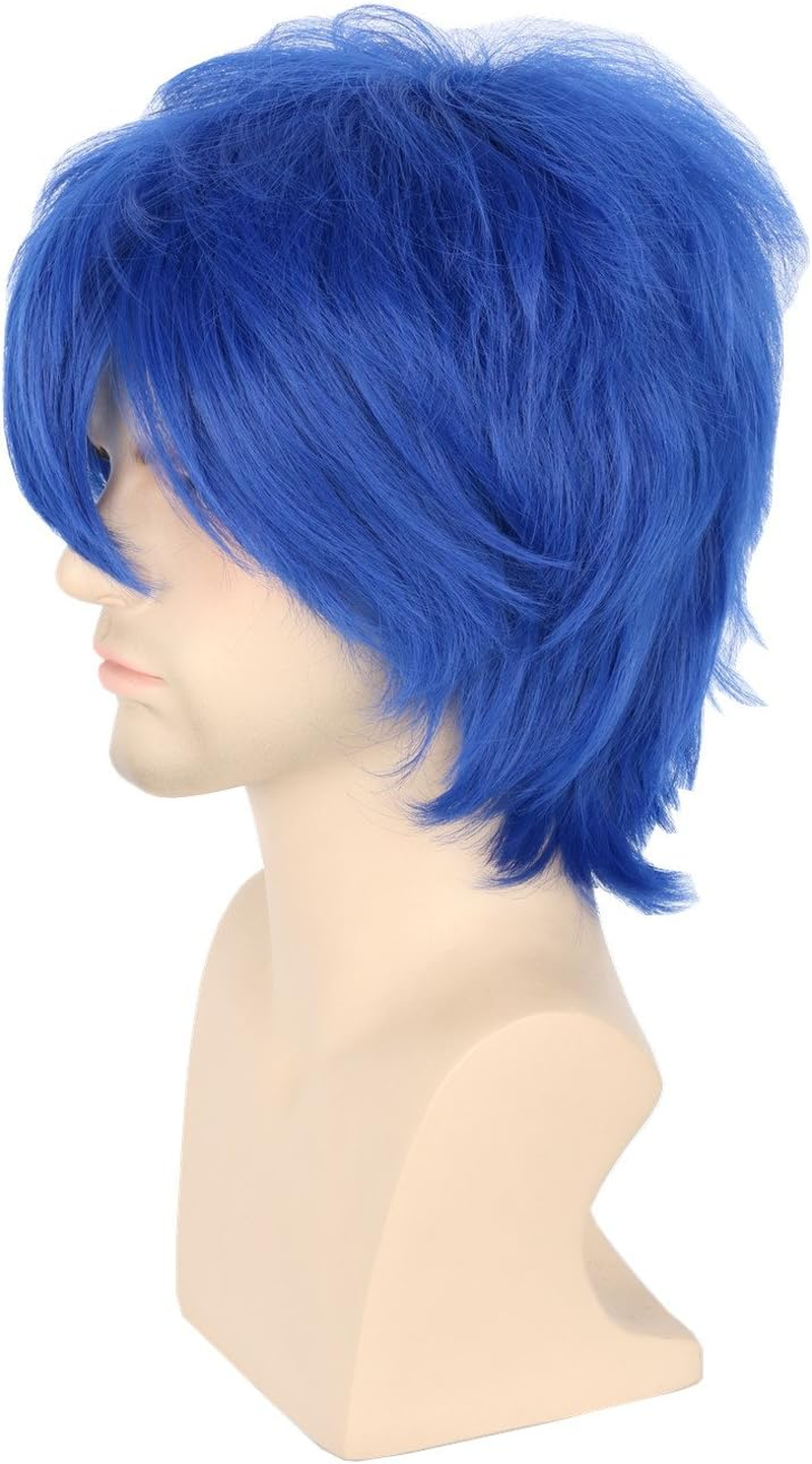 Topcosplay Short Straight Cosplay Halloween Wigs for Women Bob Cut Hair Wig with Bangs Light Blonde