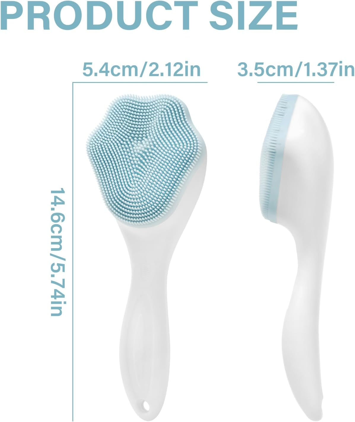 NILLOS Silicone Face Scrubber Brush, 3 PCS Cat Paw Facial Cleaning Brush for Deep Cleaning Silicone Exfoliating Tool(Pink, Blue, Green) image number 3