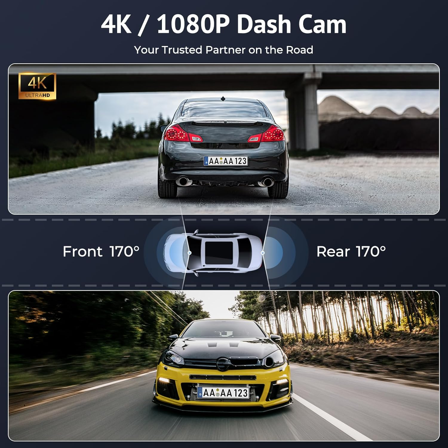 Wonsidary Carplay Screen for Car 10.26" HD IPS Wireless Compatible with Apple Carplay & Android Auto,Touch Car Play Screen with Superlink,4K Dash Cam,1080P Backup Camera,Loop Recording,Bluetooth Audio image number 3