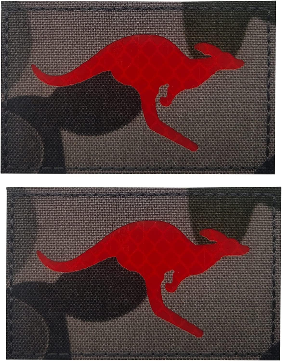 ODSS Australian Kangaroo Flag Infrared Ir Reflective Applique Patches Flags Patch Tactical Military Morale Emblem Armband Badges (Color_C)