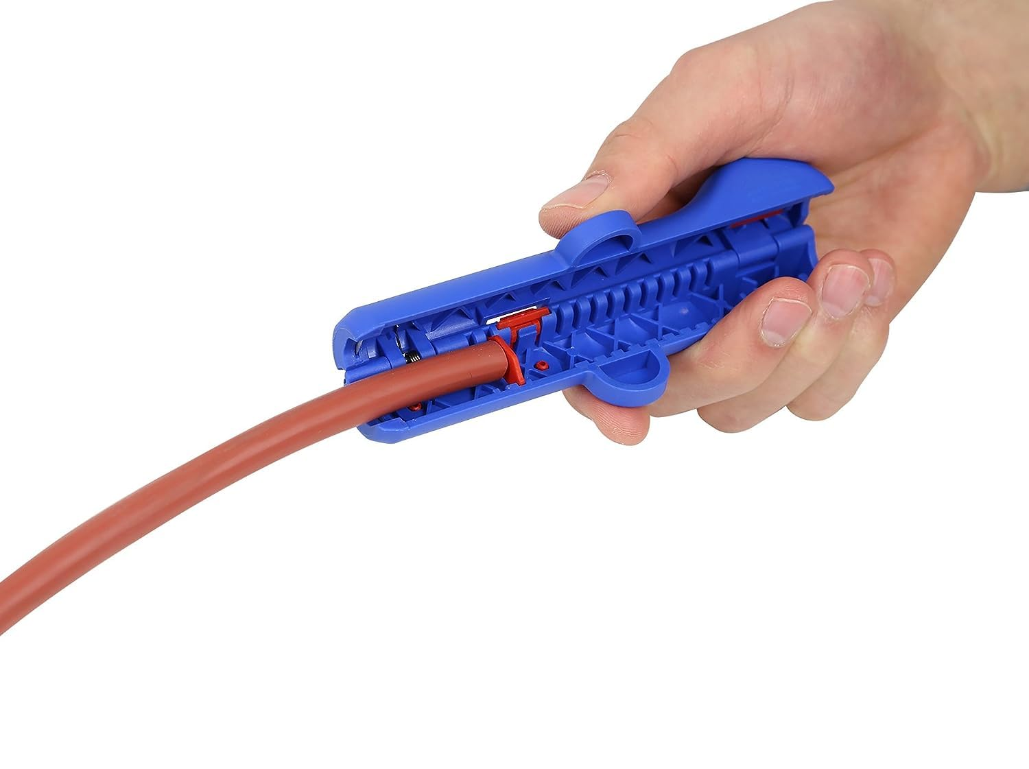 WEICON 52000013 No. 13 Stripper Dismantler for round and Moisture-Proof Diameter of 6.0-13.0 Mm. (E. G. NYM 3X1.5 to 5X2.5 Mm&sup2;) | Professional Distmantling Machine | Cable Stripping Tool | T&Uuml;V 100% Made in Germany, Blue/Red image number 6