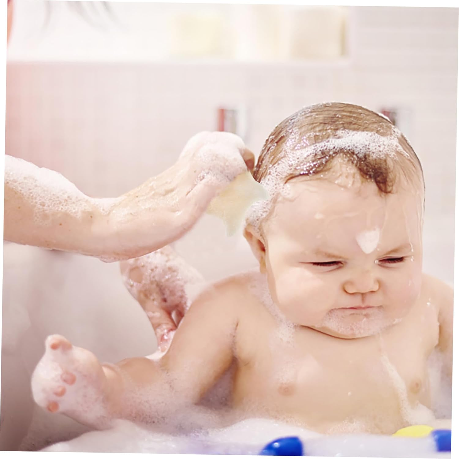 COMPUKAS Natural Sea Sponge Bath Sponge for Toddlers Boys and Girls for Newborns Boy Girl Bathing Supplies image number 5