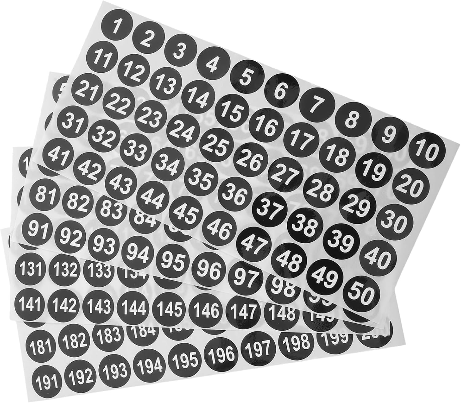 COHEALI 20 Sheets Stickers Adhesive Number Stickers round Multi-Use for Clothes Classification image number 2