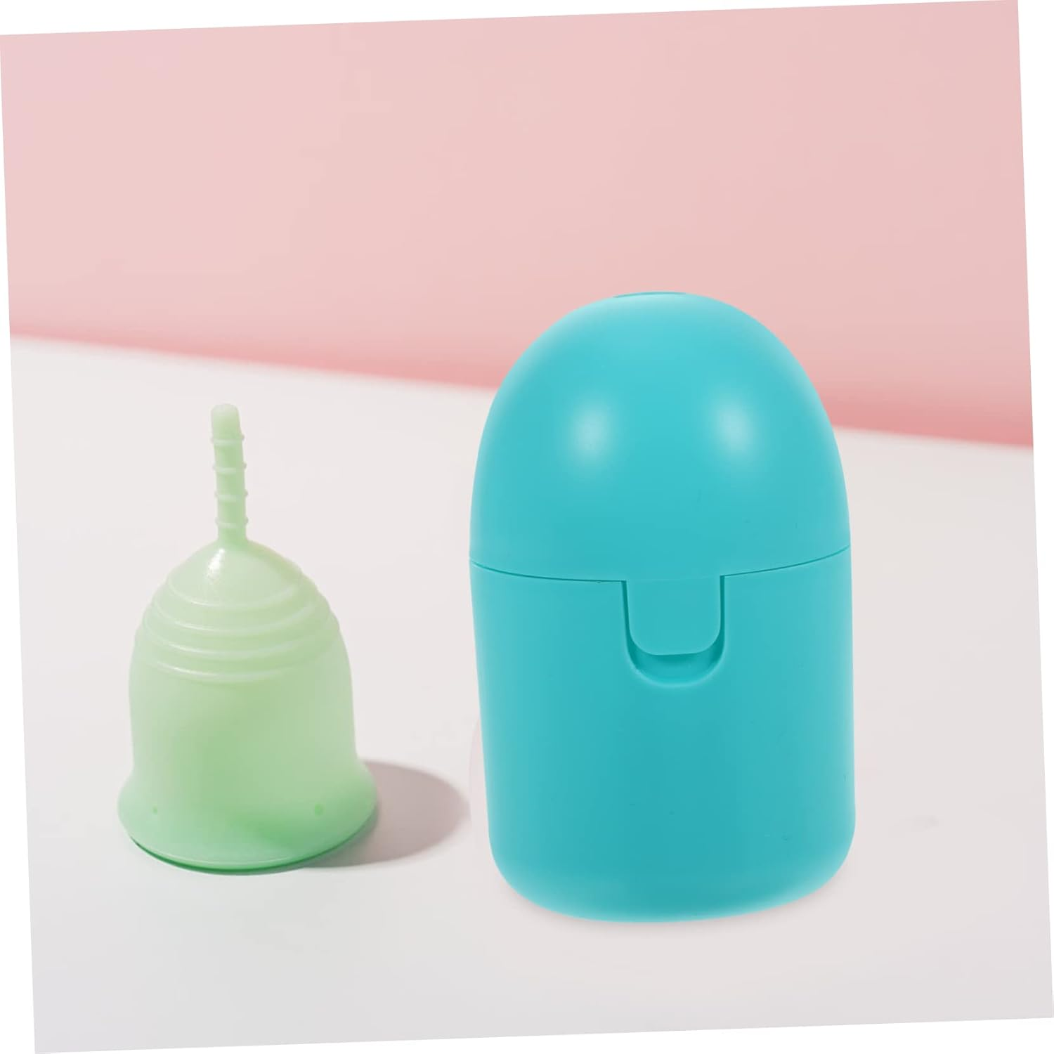 OATIPHO 2Pcs Storage Box Disinfection Function Blue Microwave Sterilizer for Women&rsquo;S Personal Supplies Period Organizer and Cleaner - White image number 7