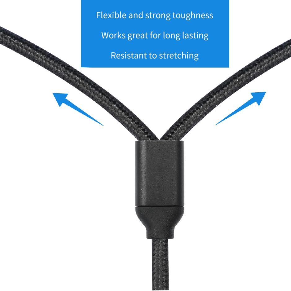 Hexchuang 2RCA Female to 2RCA Female Extension Cable Gold Plated RCA Audio Cable with Nylon Braid Audio Extension Cable for Home Theater, Receiver, Amplifier, Speaker 0.8M image number 6