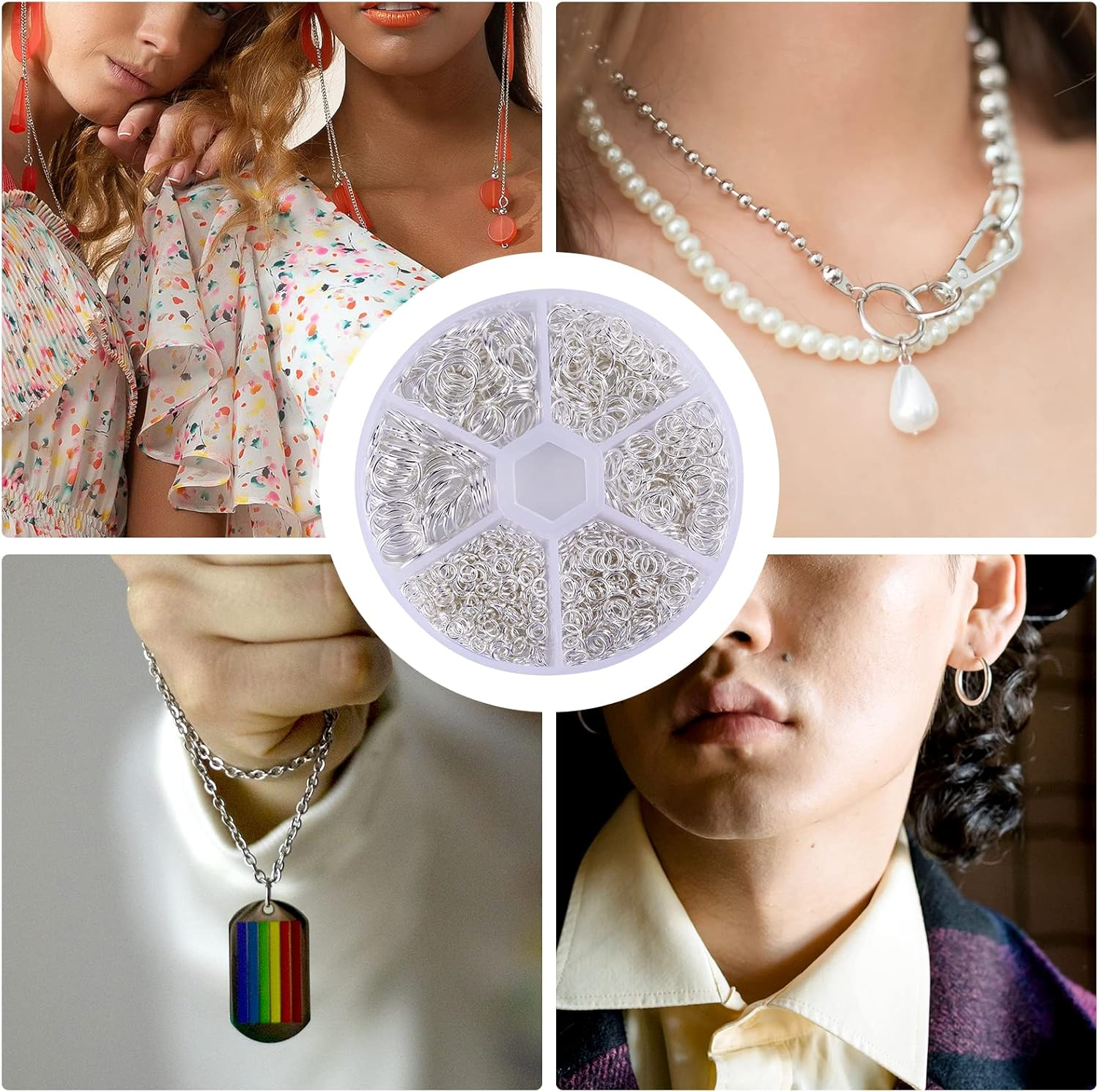 LUTER 1000PCS Open Jump Rings Metal O-Ring Connectors Silver for Jewelry Making Decoration Unbroken Elegant (4Mm 5Mm 6Mm 7Mm 8Mm 10Mm) - Gold image number 3