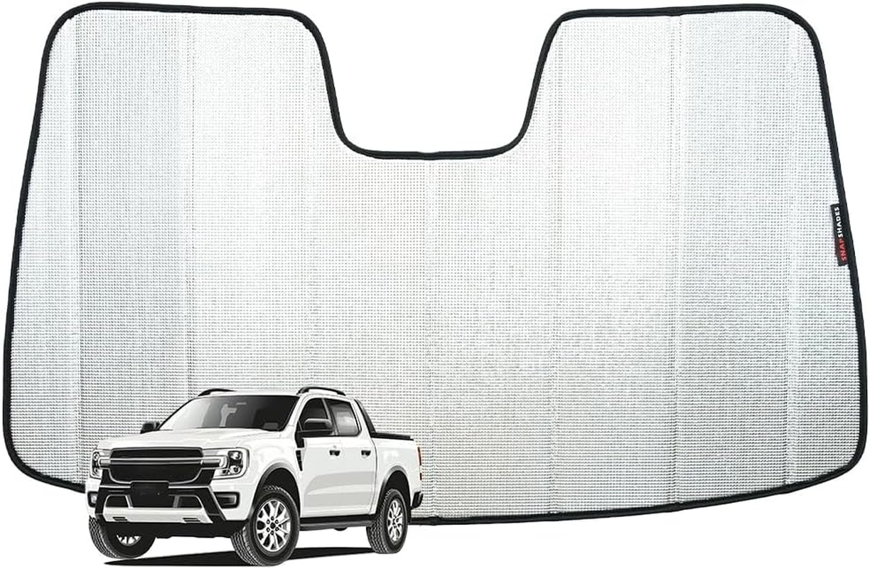 Genuine SNAPSHADES Front Windscreen Sun Shade for Ford Ranger 4Th Gen | Everest 3Rd Gen | VW Amarok 2Nd Gen (P703/U704; 2022-Present)