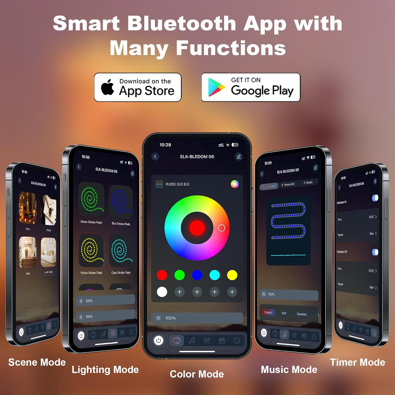 Cozylady USB Neon Rope Lights 5M,Waterproof 16.5Ft RGB LED Neon Light，Bluetooth App Control,Music Sync,Timer, Flexible DIY Color Changing Neon Strip Light for Bedroom Mirror Wall Party Outdoor Decor image number 5