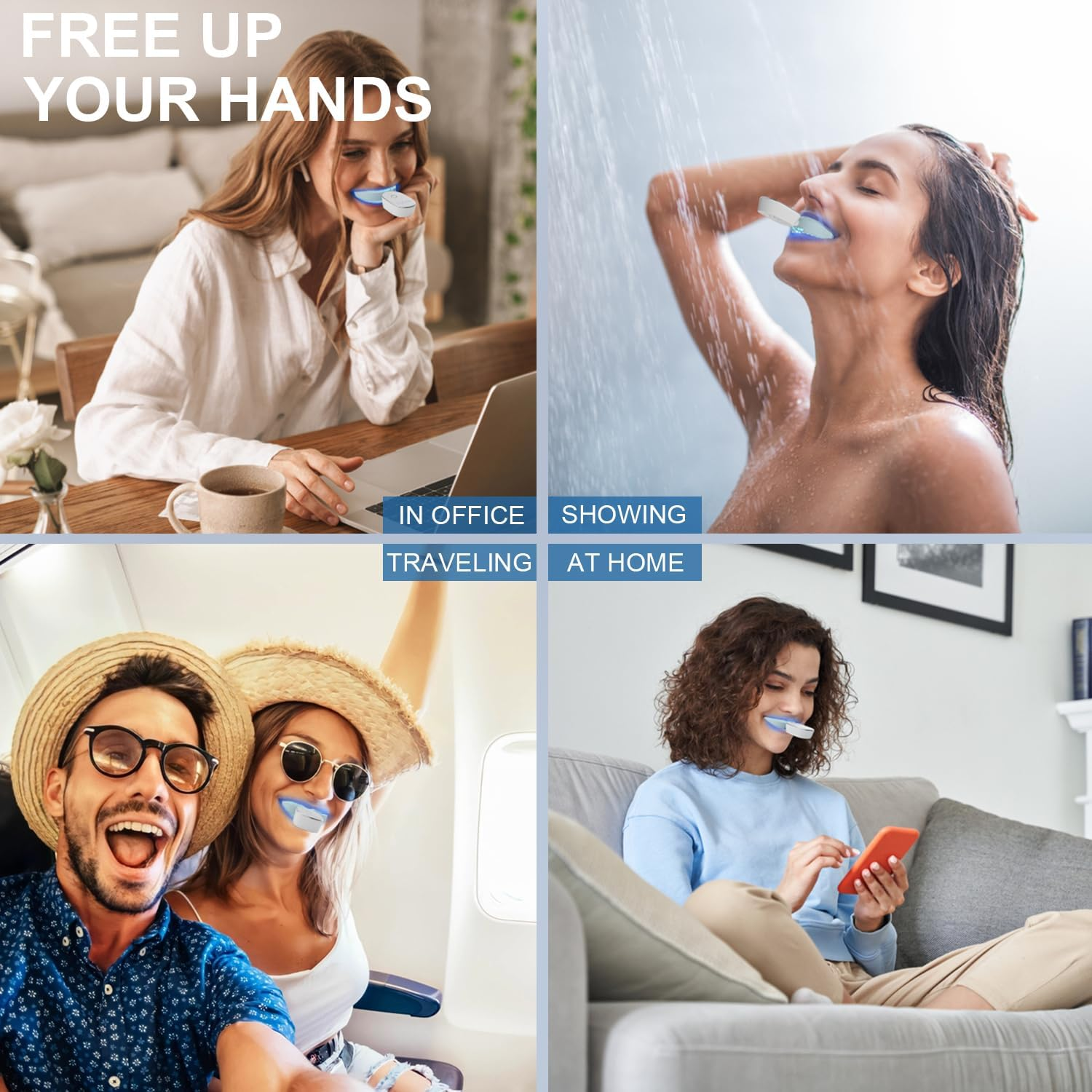 Mysmile Teeth Whitening Kit with 5LED Light, 10 Min Non-Sensitive Fast Teeth Whitener, 3 Packs 3Ml Whitening Gel, Removes Stains from Coffee, Wine, Soda, Food image number 4