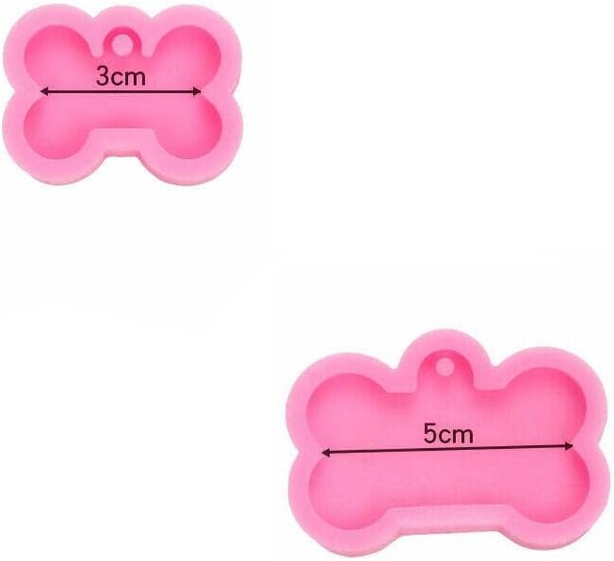 Silicone Bone Shape Resin Mold Dog Tag Keychain Resin Casting Mould DIY Craft image number 4