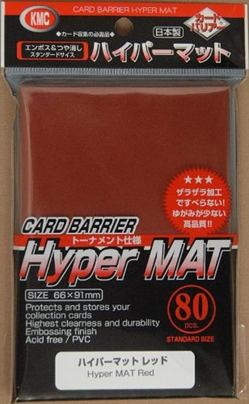 KMC Hyper Matte Sleeves (80-Pack), Red image number 1