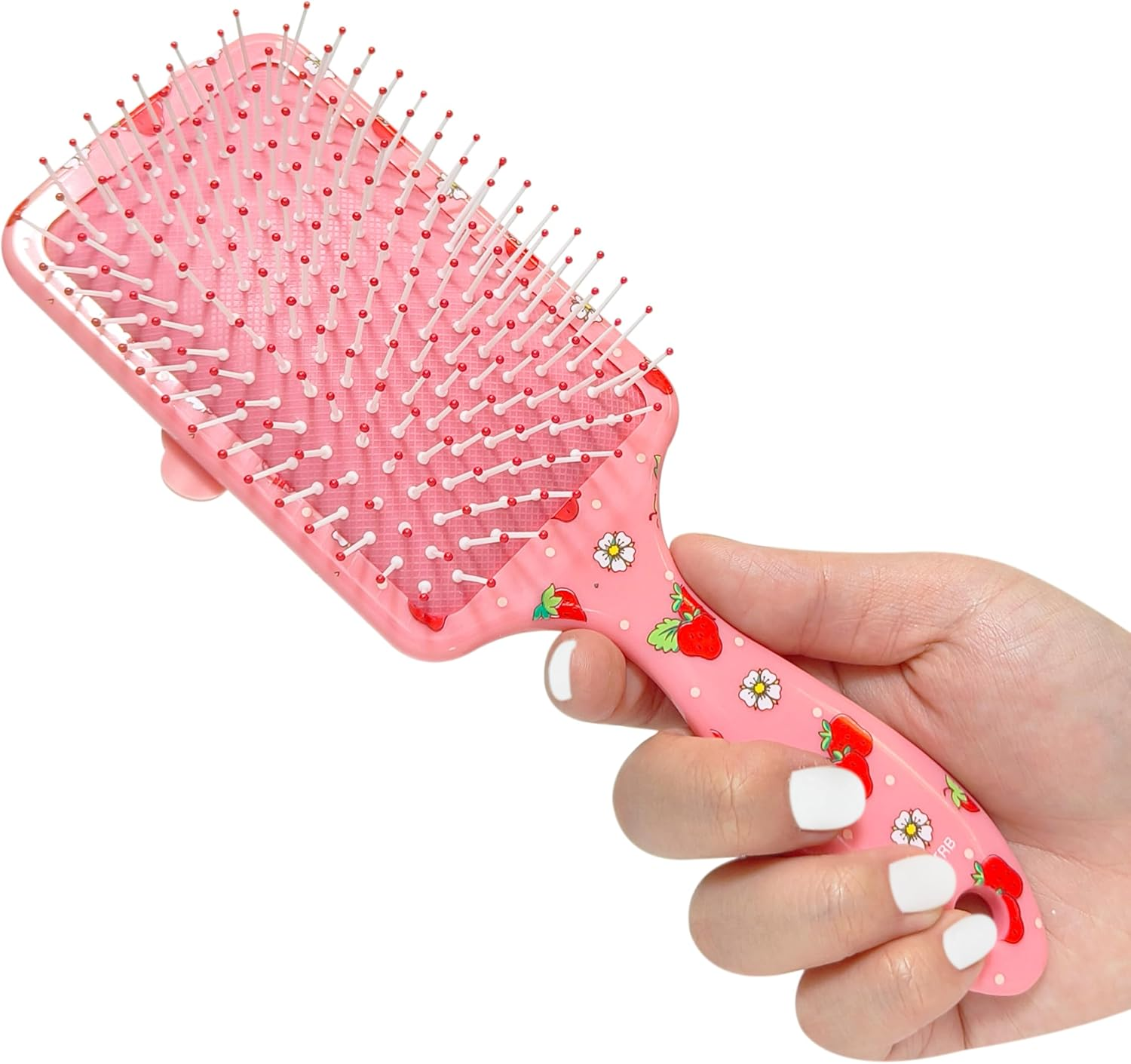 LUV HER Kids&rsquo; Detangling Hair Brush &ndash; Fun Strawberry Shortcake Design, Gentle on Wet & Dry Hair, Ideal for Kids Ages 3+, Makes Hair Care Fun and Easy