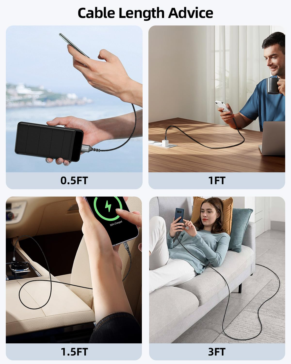 HOTNOW Micro USB Cable Android Charger Cable 1M 2Pack, USB 2.0 to Micro USB Cable 3A High Speed Fast Charging Nylon Braided Cord Compatible with Galaxy S7 S6,PS4, Kindle, Xbox One Controller, Sony image number 2