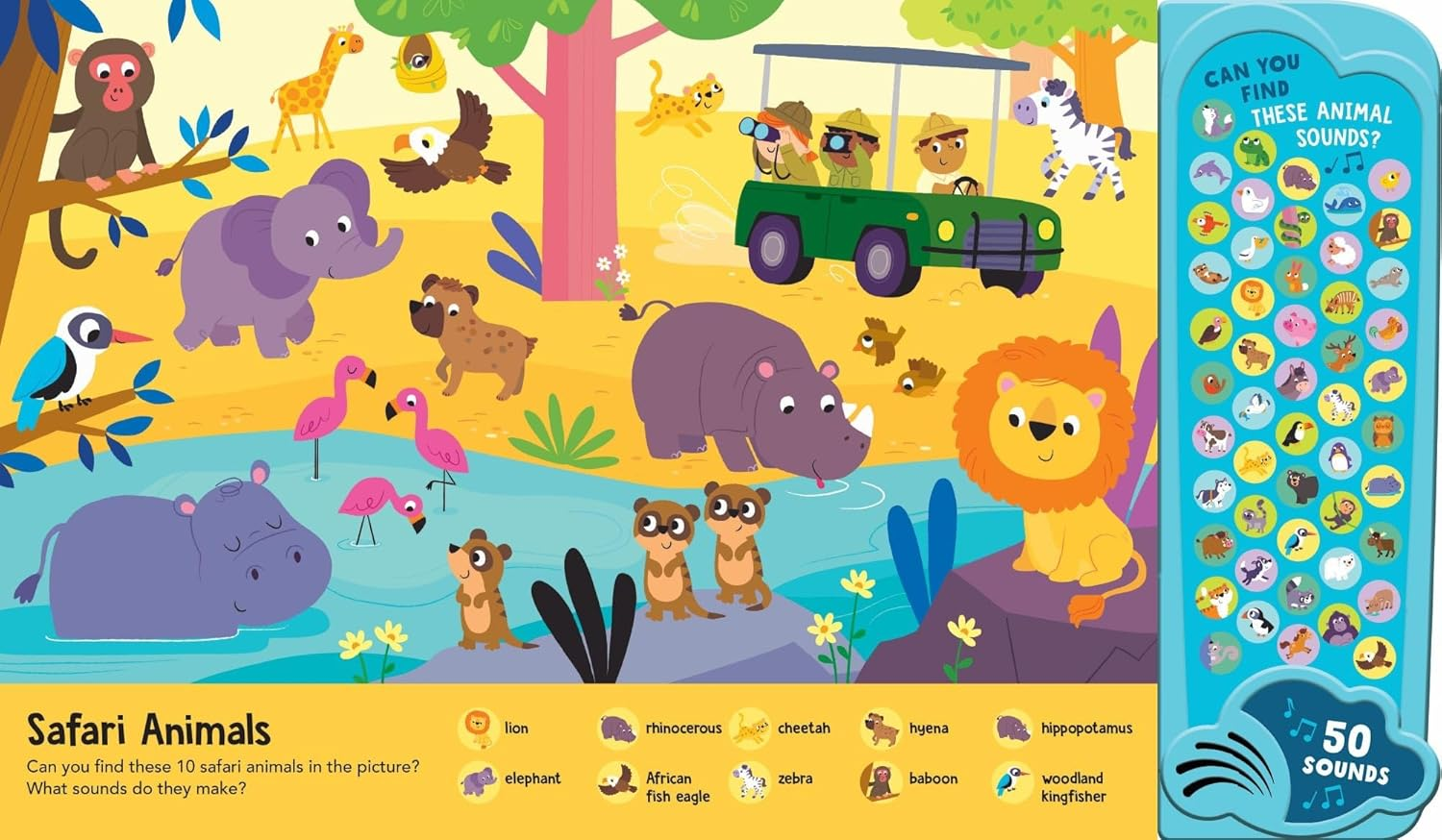 Look & Find - 50-Button Mega Sound Book - Animal Kingdom