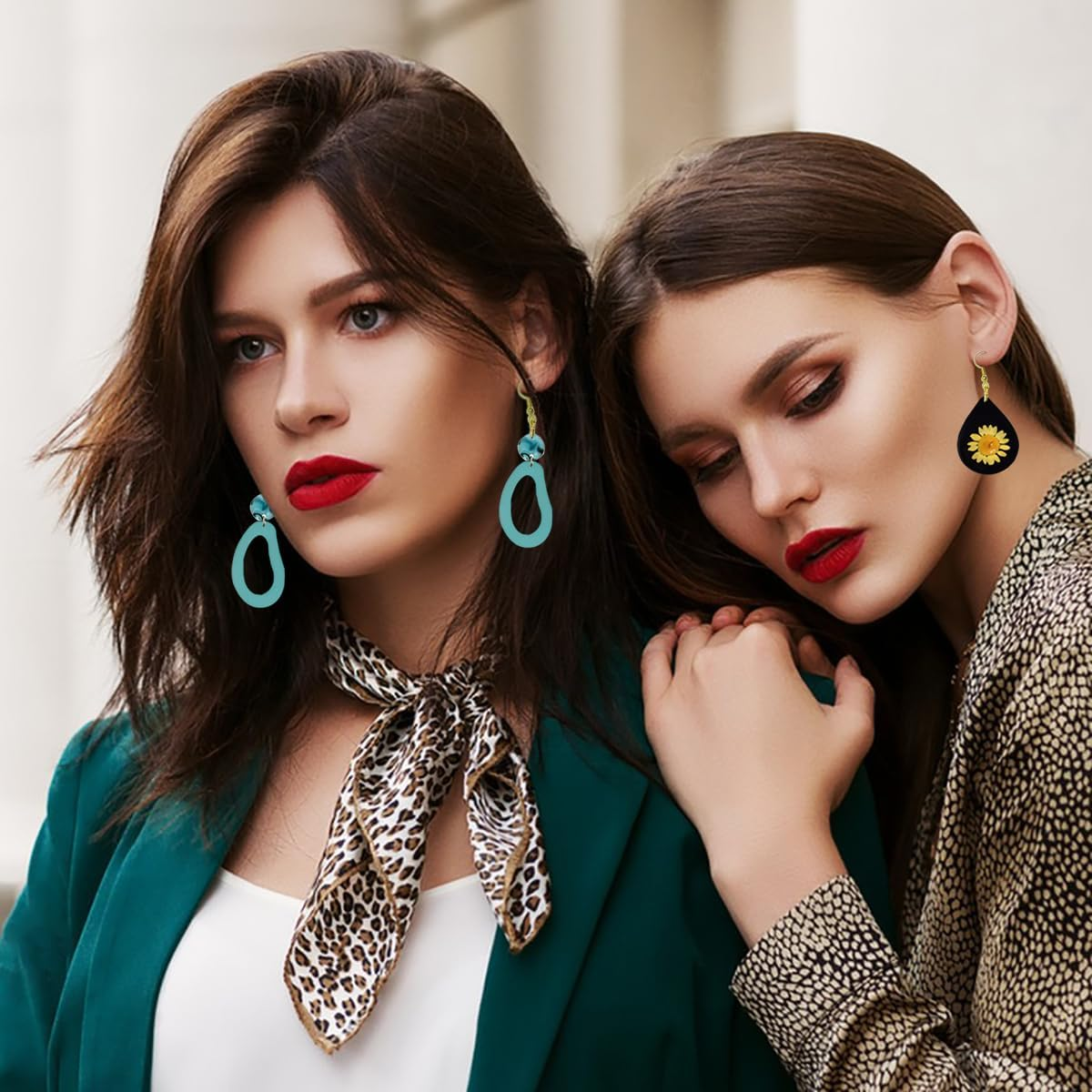 12 Pcs Resin Molds Jewellery, Finegood Epoxy Resin Jewellery Making Kit Resin Earring Moulds Silicone Resin Moulds for Gem Pendant Necklace image number 4