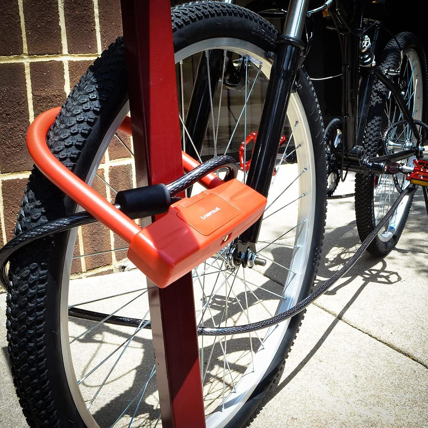 Security Cable with Loops 5.9Ft/180Cm,8Mm, Braided Steel Cable, Bike Chain Lock, Chain Lock for Kayaks, Bikes, Outdoor Equipment and More image number 5