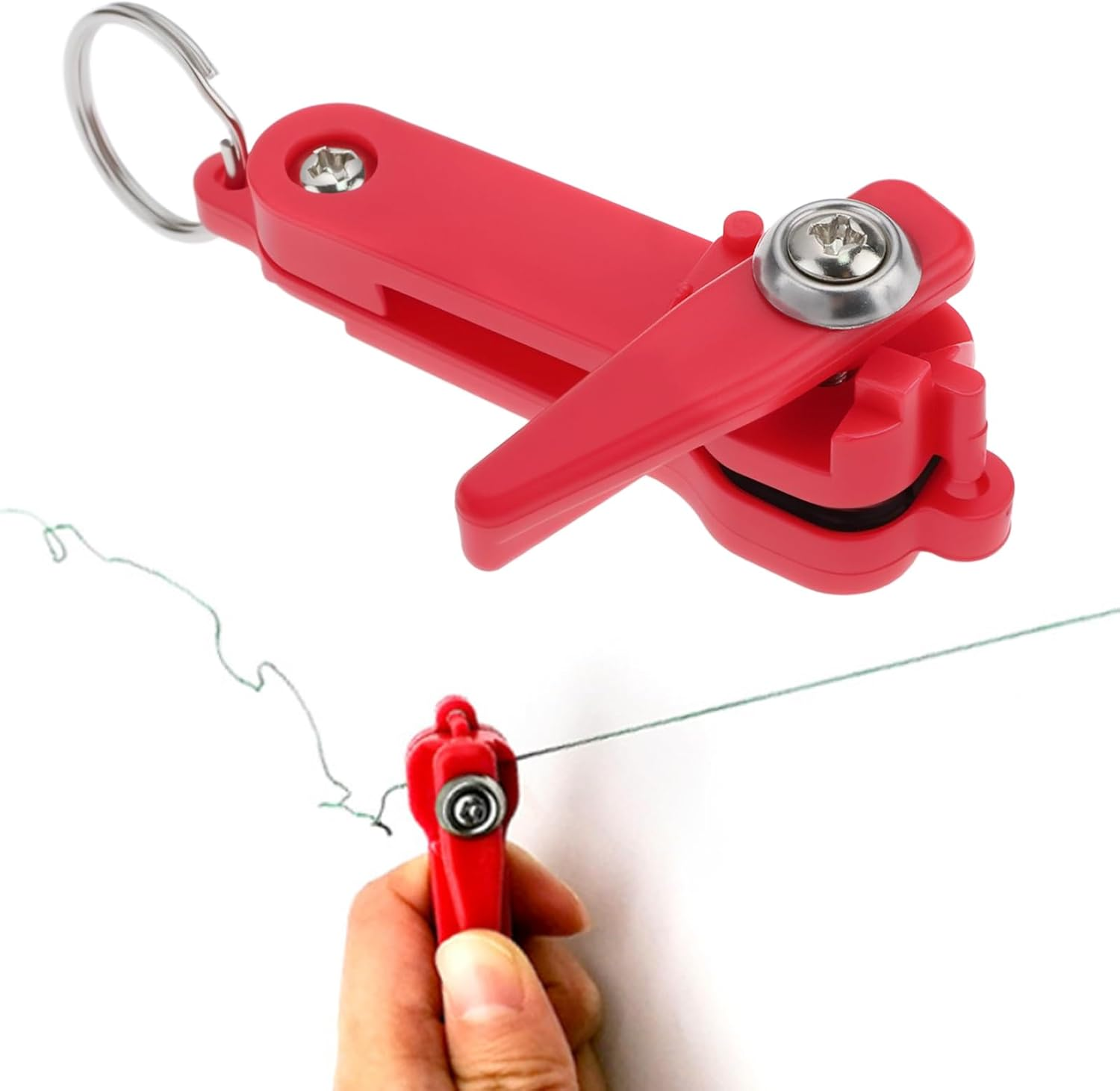 Be in Your Mind 2PCS Tension Snap Release Clip 67.1X18.2Mm with Rings Fishing Release Clip for Downrigger Boat Kite and Planer Boards Fishing Red