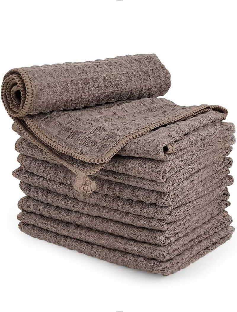 Watchget Barista Microfiber Cloths - 4 Pack (12"X12") Professional Cleaning Towels for Espresso Machines, Steam Wands & Countertops Essential Coffee Bar Accessories