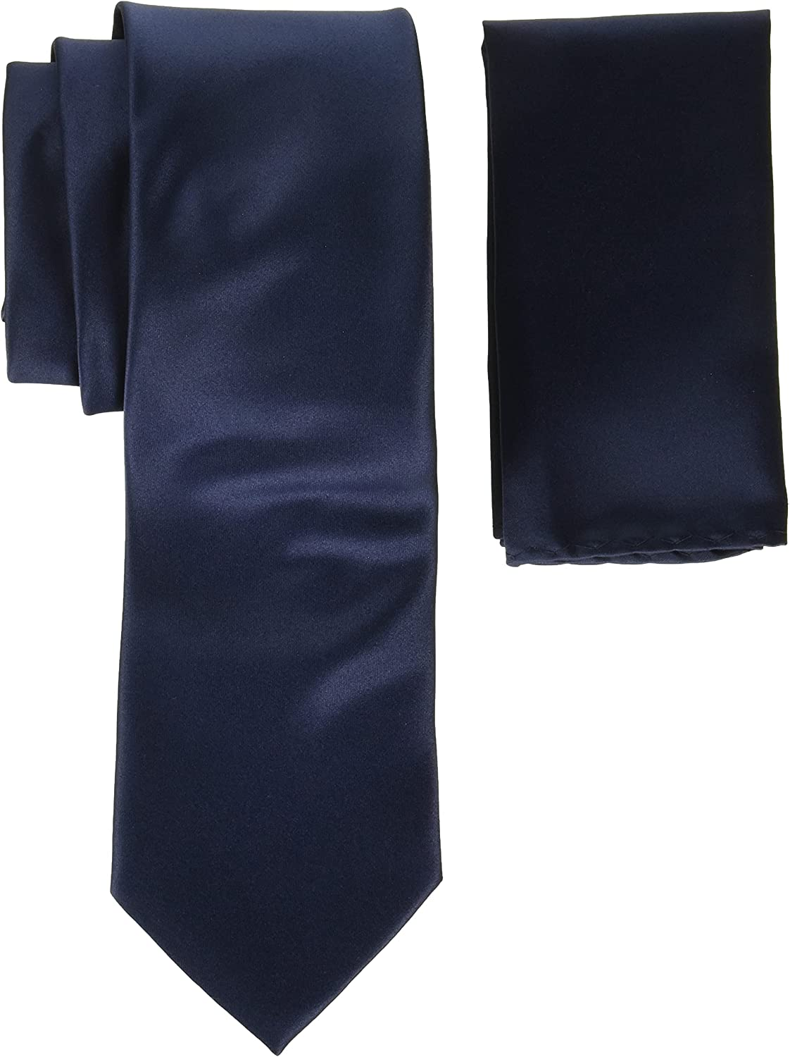 Stacy Adams Men'S Satin Solid Set Necktie, Blue, One Size US image number 2