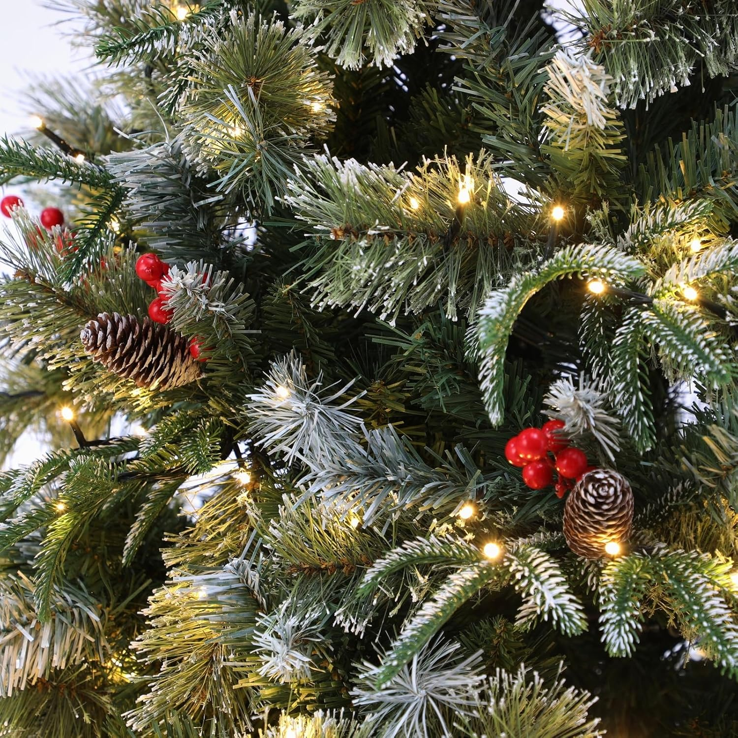 Tinseltown 7Ft/2.1Cm LED Christmas Tree with Steel Base and 4400Pcs Bulbs 8 Flashing Modes Xmas Decoration 1210 Tips image number 3