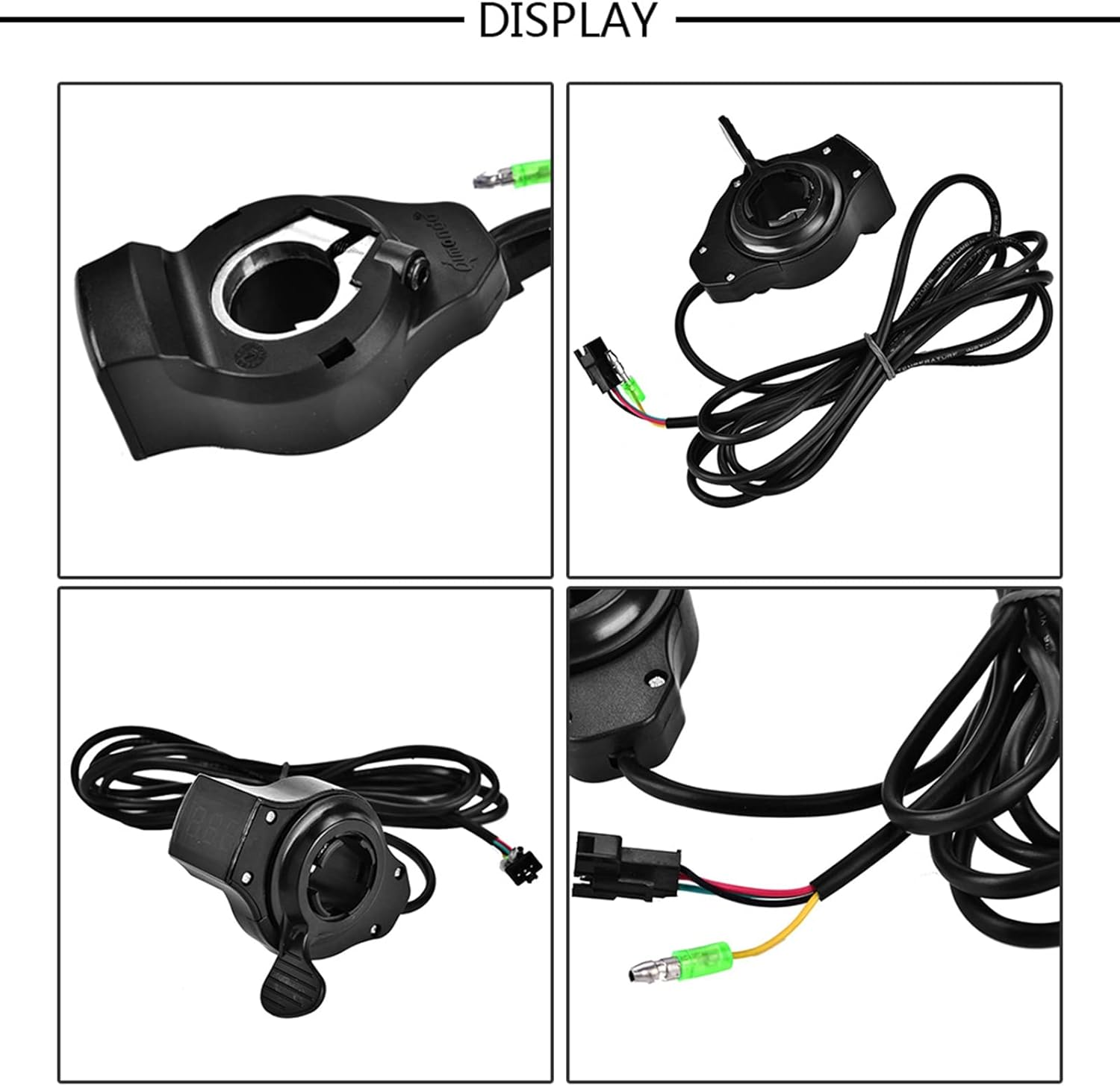 Thumb Throttle, LCD Battery Voltage Capacity Display Meter Universal Accessory Throttle Speed Control Outdoor Sports Handlebar Shifter for Electric Scooter Bike Pocket Bicycle image number 6