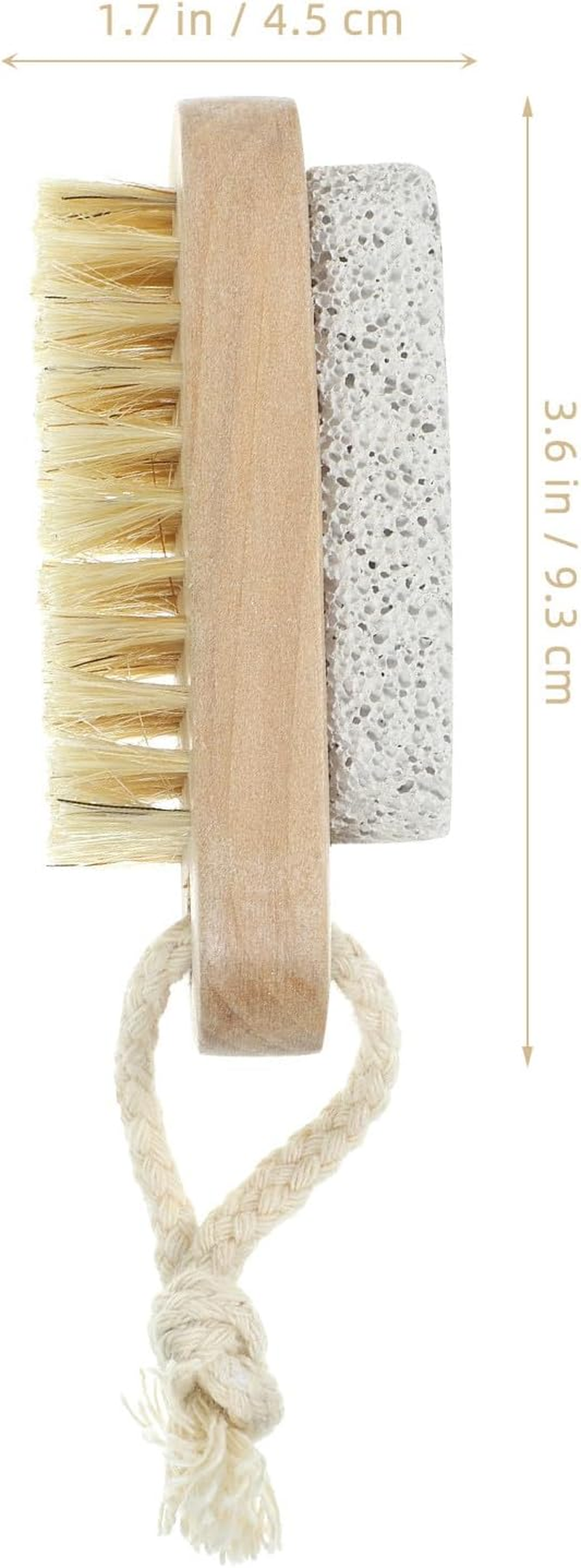 ULTECHNOVO Double-Sided Pumice Foot File and Supple Bristle Body Brush 2Pcs 9.5X4Cm Exfoliating Dead Skin Remover for Shower Bathing Suitable for Feet and Hands image number 3