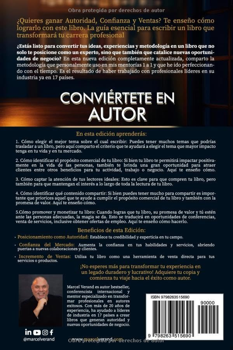 CONVI&Eacute;RTETE EN AUTOR: Transforma Tu Experiencia En Autoridad, Confianza Y Ventas image number 1