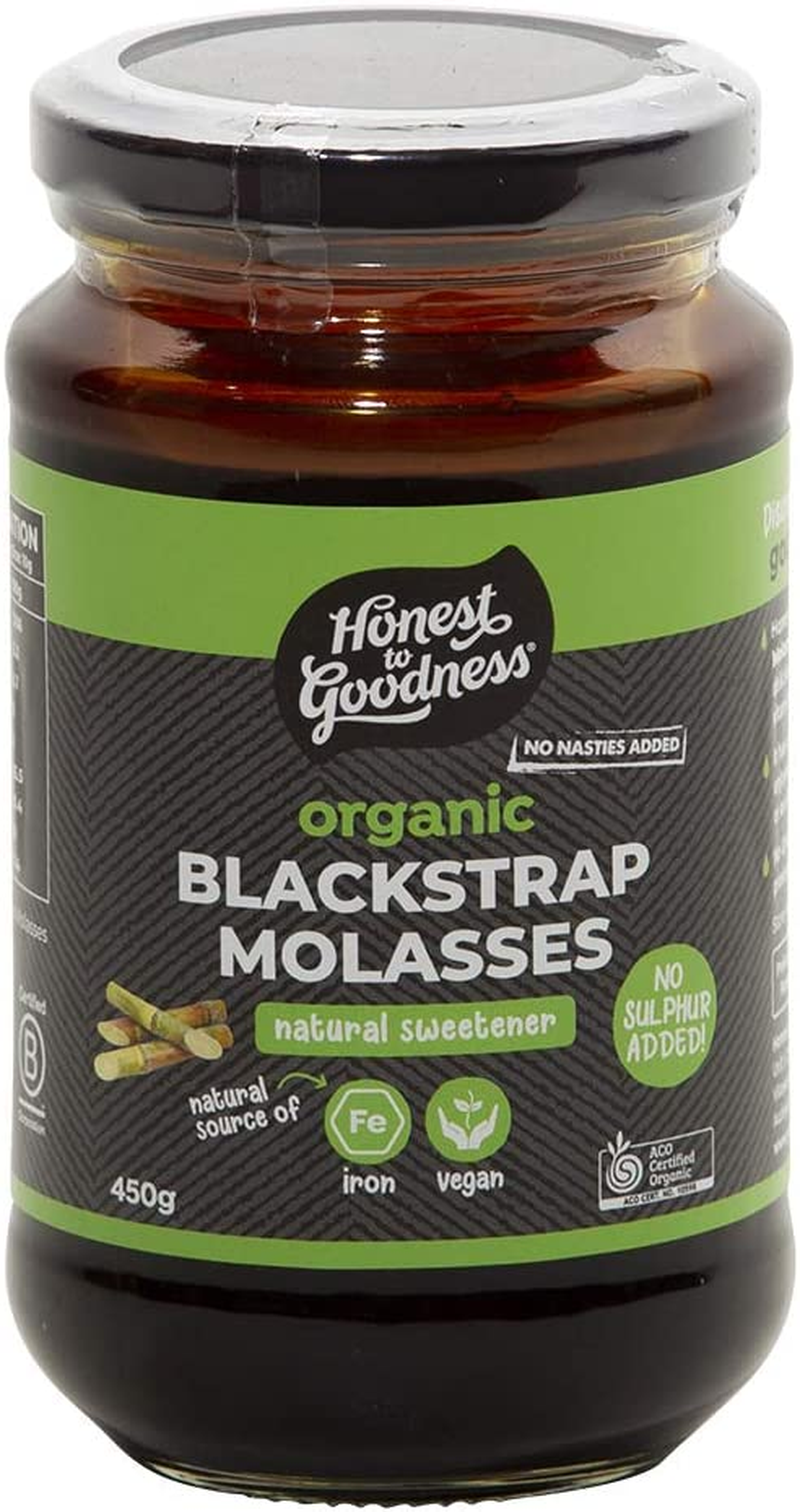 Honest to Goodness, Organic Blackstrap Molasses, 450G - a Rich, Full-Bodied Natural Sweetener That Has a Natural Caramel Colour and Flavour. 100% Organic Sugar Cane. image number 3