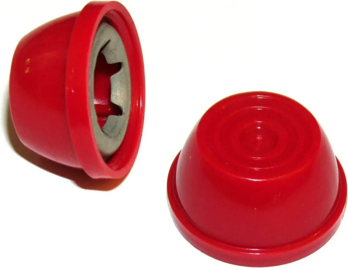 Quadrapoint Hub Caps for Radio Flyer Bike/Trikes - Fits 3/8 Axle Diameter (Red)
