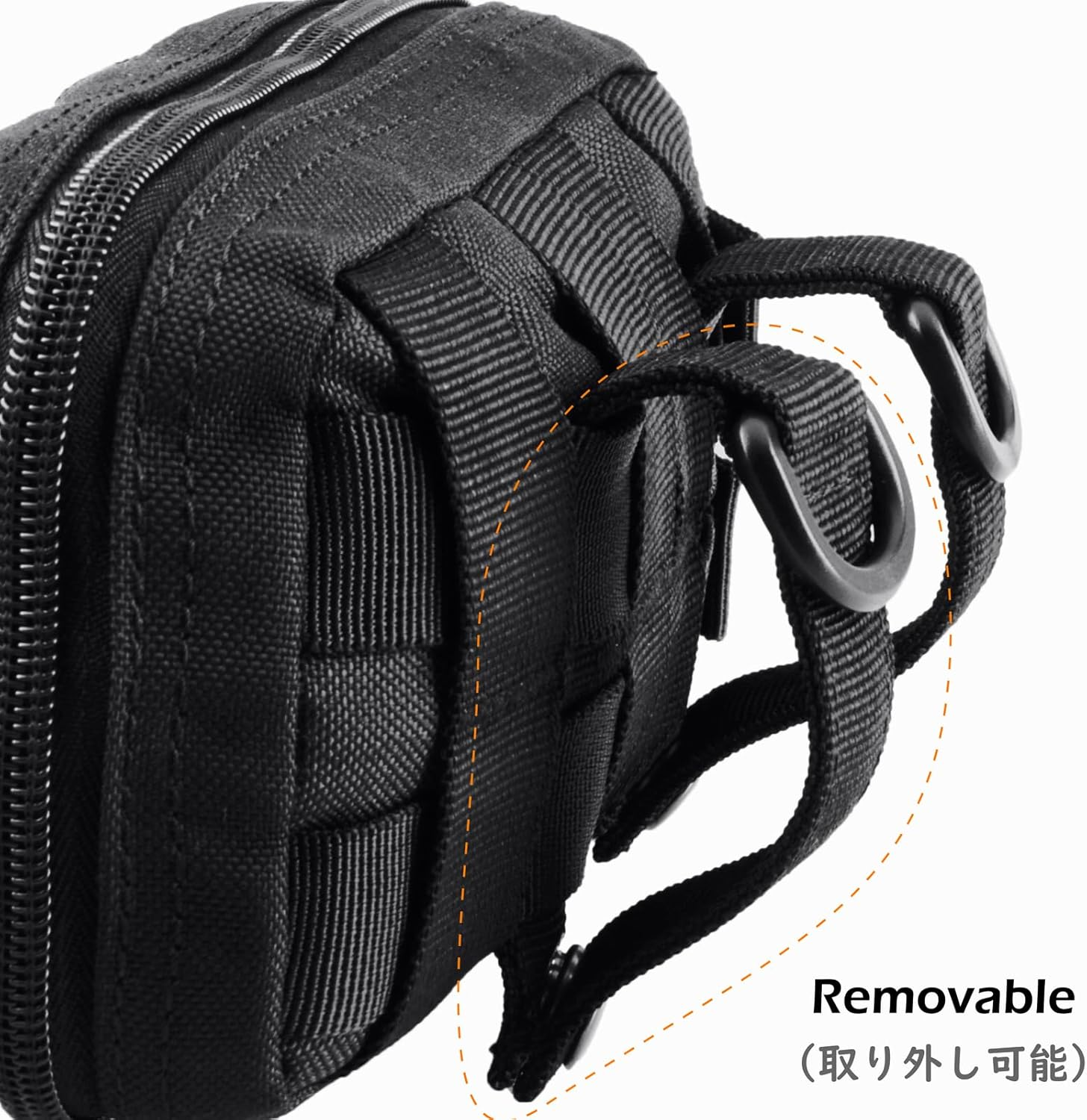 TRIWONDER Molle Pouches Tactical Admin EDC Gear Utility Pouch Waist Bags for Small Tool Horizontal Modular Organization - 01 Black image number 3