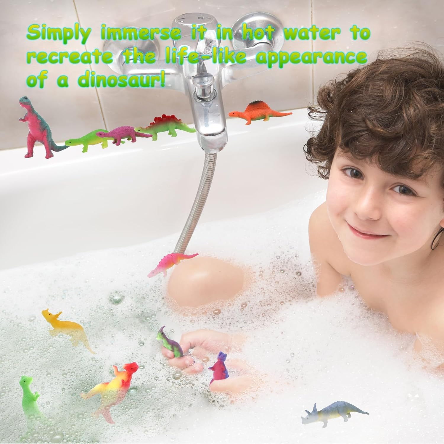 12 Pack of Bath Bombs for Kids with Surprise Toy Inside, Fun Educational Toy Dino Fizzy Balls W/Rich Bubbles, Organic Dinosaur Bath Bomb Gift Set, Kids Bubble Bath Dino Egg for Kids 3 4 5 6 7 8 9 Year image number 3