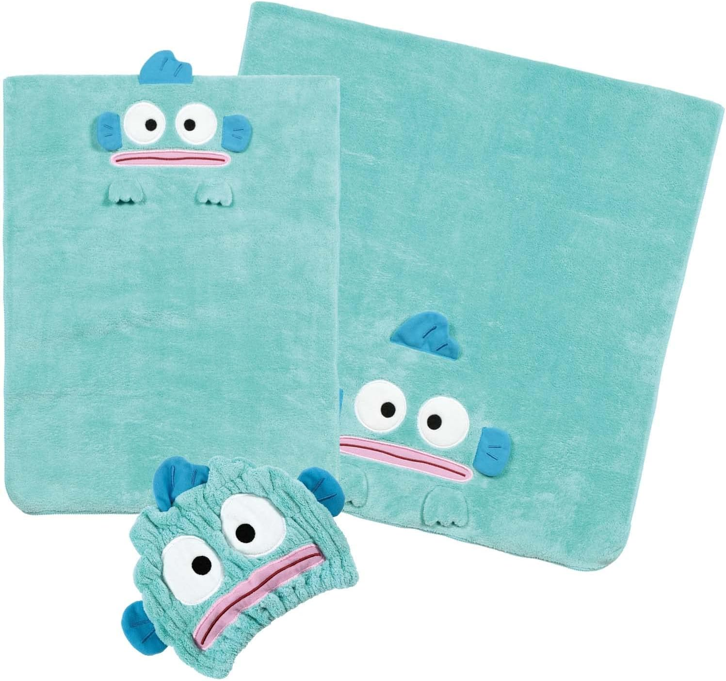 Skater TOC11-A Water Absorbent, Quick Drying, Animal Towel Cap, Hankyodon, 9.1 X 6.7 Inches (23 X 17 Cm) image number 5