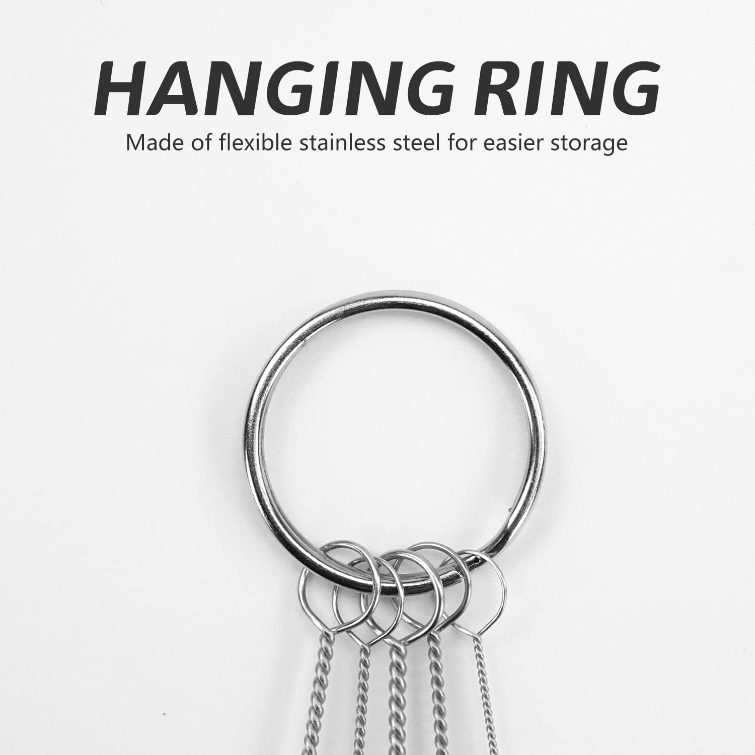 EKIND Black Drinking Straw Cleaning Brush Set, Nylon Pipe Tube Cleaner, Stainless Steel Handle, 5 Type Size for Multiple Diameter Straws image number 2