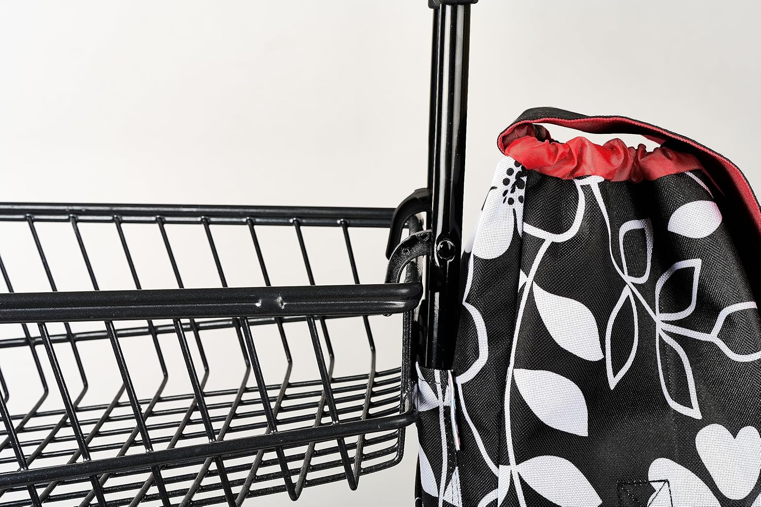 Cocoro 544914 Cocoro Shopping Cart Flower Cart Set, Navy, 1.6 Gal (40 L), Luggage Hook, Floral Pattern, Foldable, Pocket Storage, Cold Retention, Thermal Retention, Eco Bag, Shopping, Stylish, Cute, image number 5