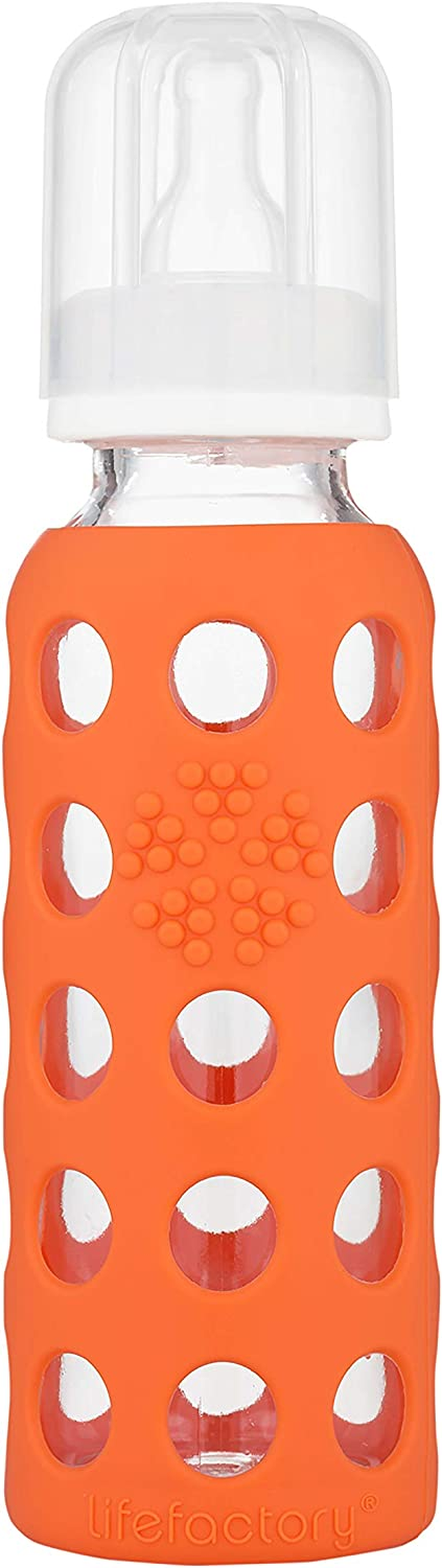 Lifefactory Lifefactory Glass Baby Bottle with Protective Silicone Sleeve, Papaya 265 Ml, , Papaya, , 265Ml, 290 Grams image number 3