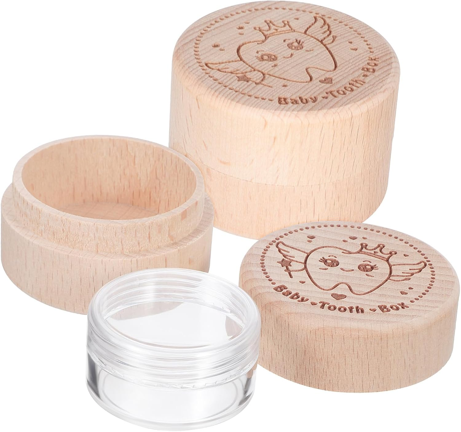 PRETYZOOM 4 Pcs round Keepsake Box Decorative Storage Box for Teeth Trinkets Fine Craftsmanship Stylish Design for Jewelry Special Presents image number 2