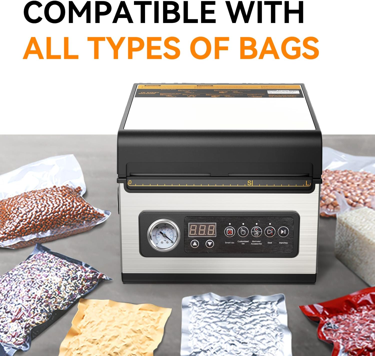 Wevac Chamber Vacuum Sealer 10 Inch, AU Standard, Supports External and Chamber Vac, Vacuum Liquid or Juicy Food, Meats, Soups, Sauces, Compact Design, Heavy Duty, Commercial Machine 220V CV10