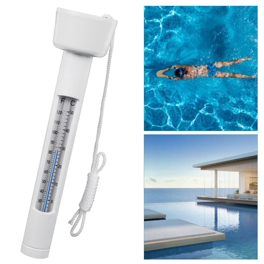 Floating Swimming Pool Thermometer Hot Tub Waterproof Thermometer for Waterproof Easy Read with String for Outdoor and Indoor Swimming Pools and Spas image number 5