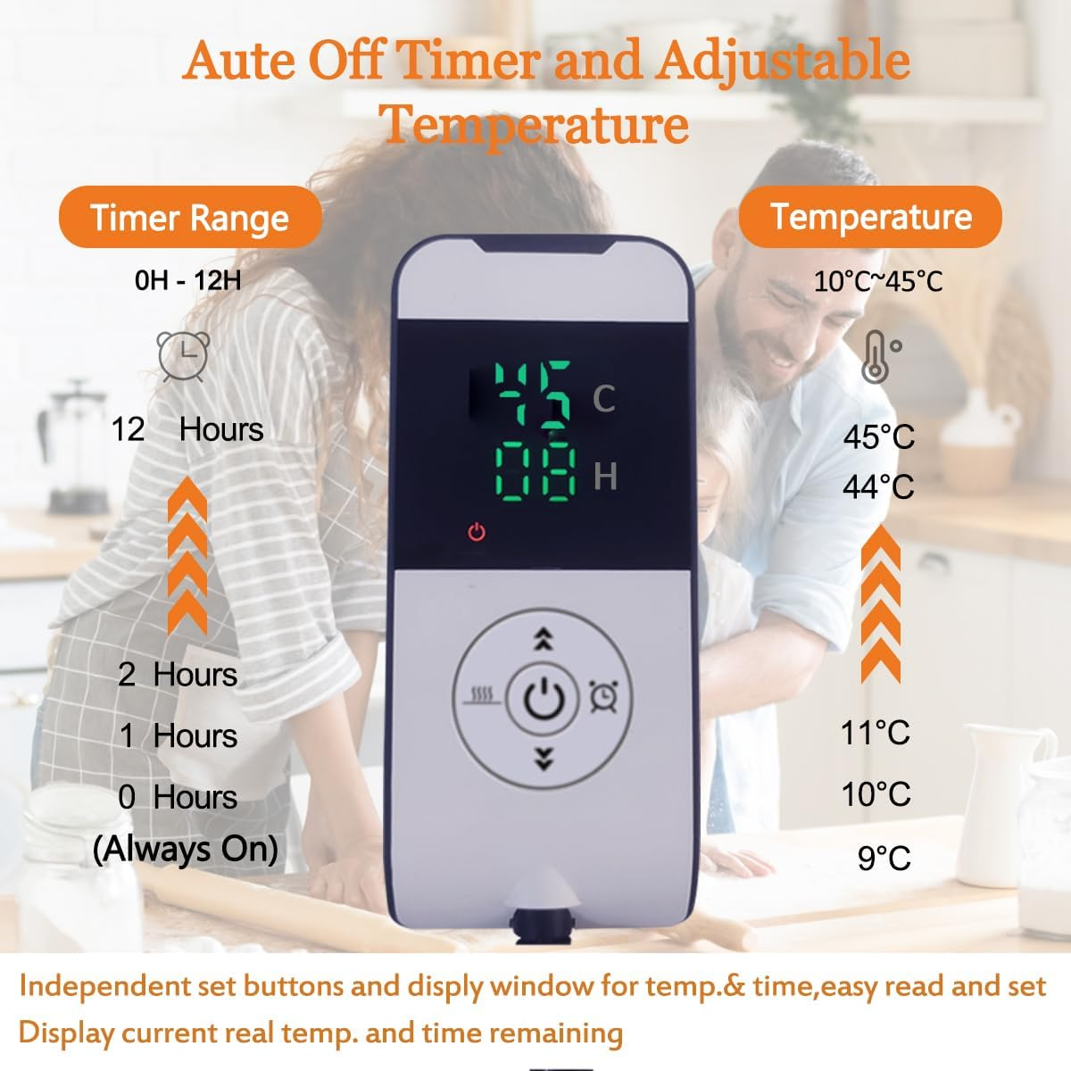 Bread Sourdough Proofer Heating Mat with Temperature & Timer Controller Waterproof Dough Starter Warming Mat for Dough Proofing Yogurt Fermentation image number 3